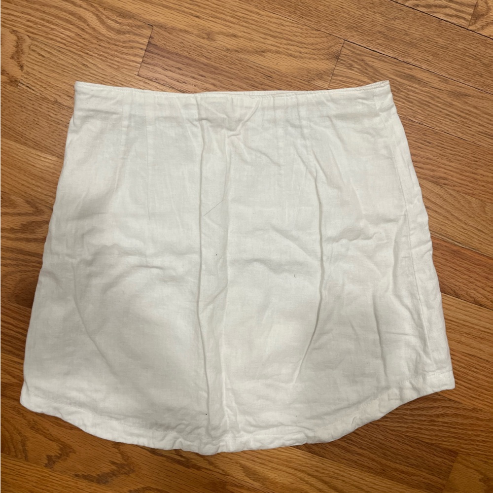 Abercrombie & Fitch White Linen Mini Skirt S